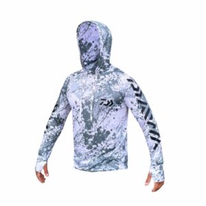 Daiwa Lightweight White Camo Hoodie