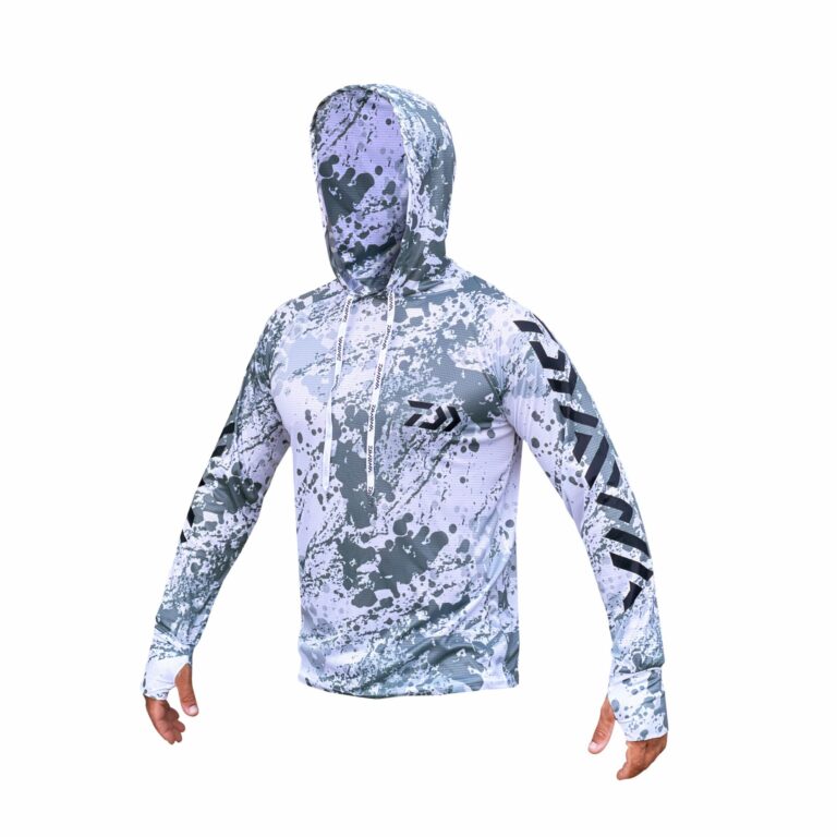 Daiwa Lightweight White Camo Hoodie